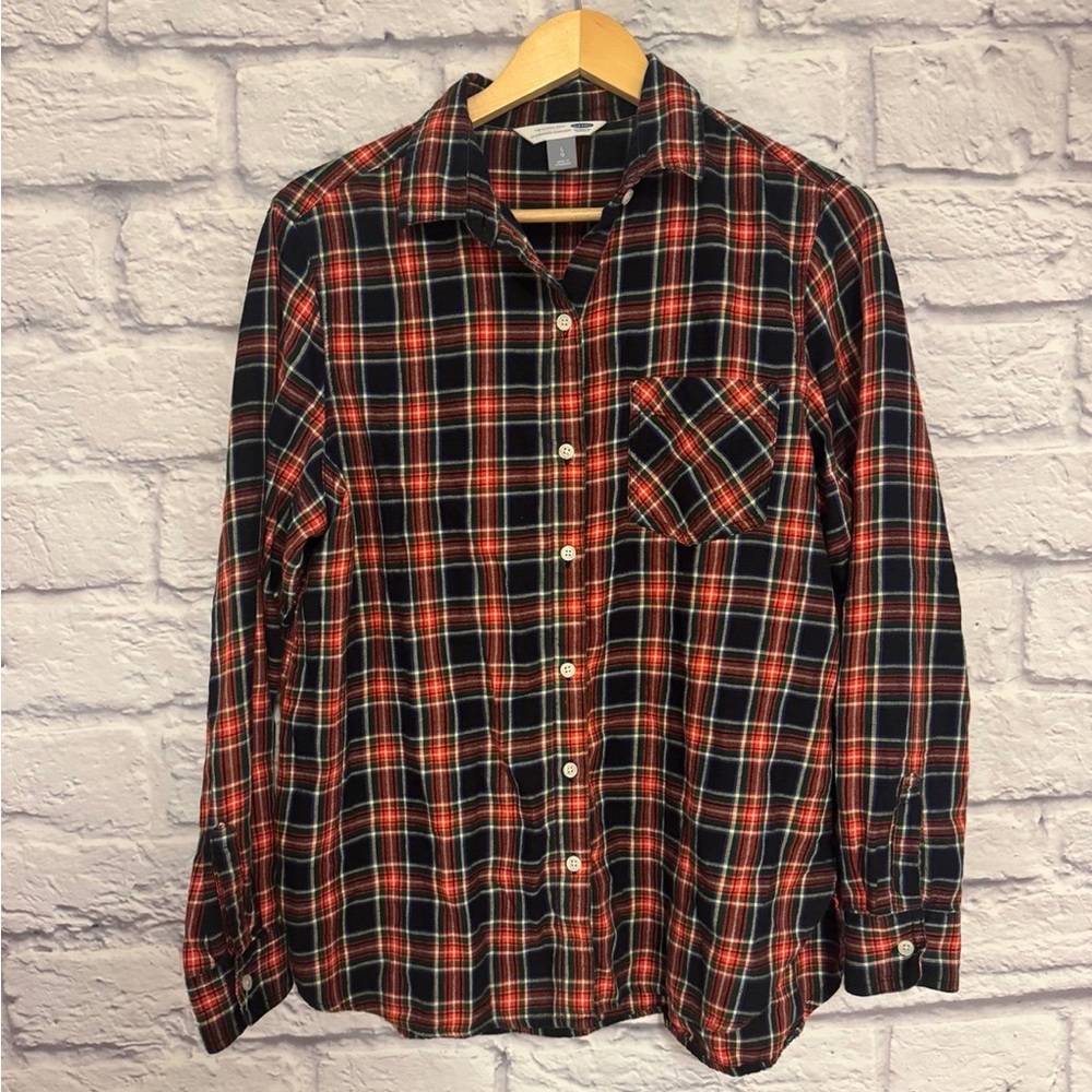 Old Navy Christmas Flannel Size Large